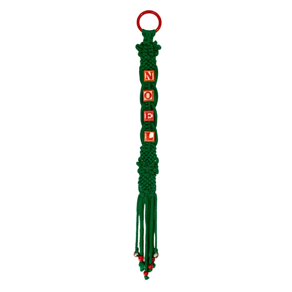 Vintage Macrame Noel Christmas Hanging